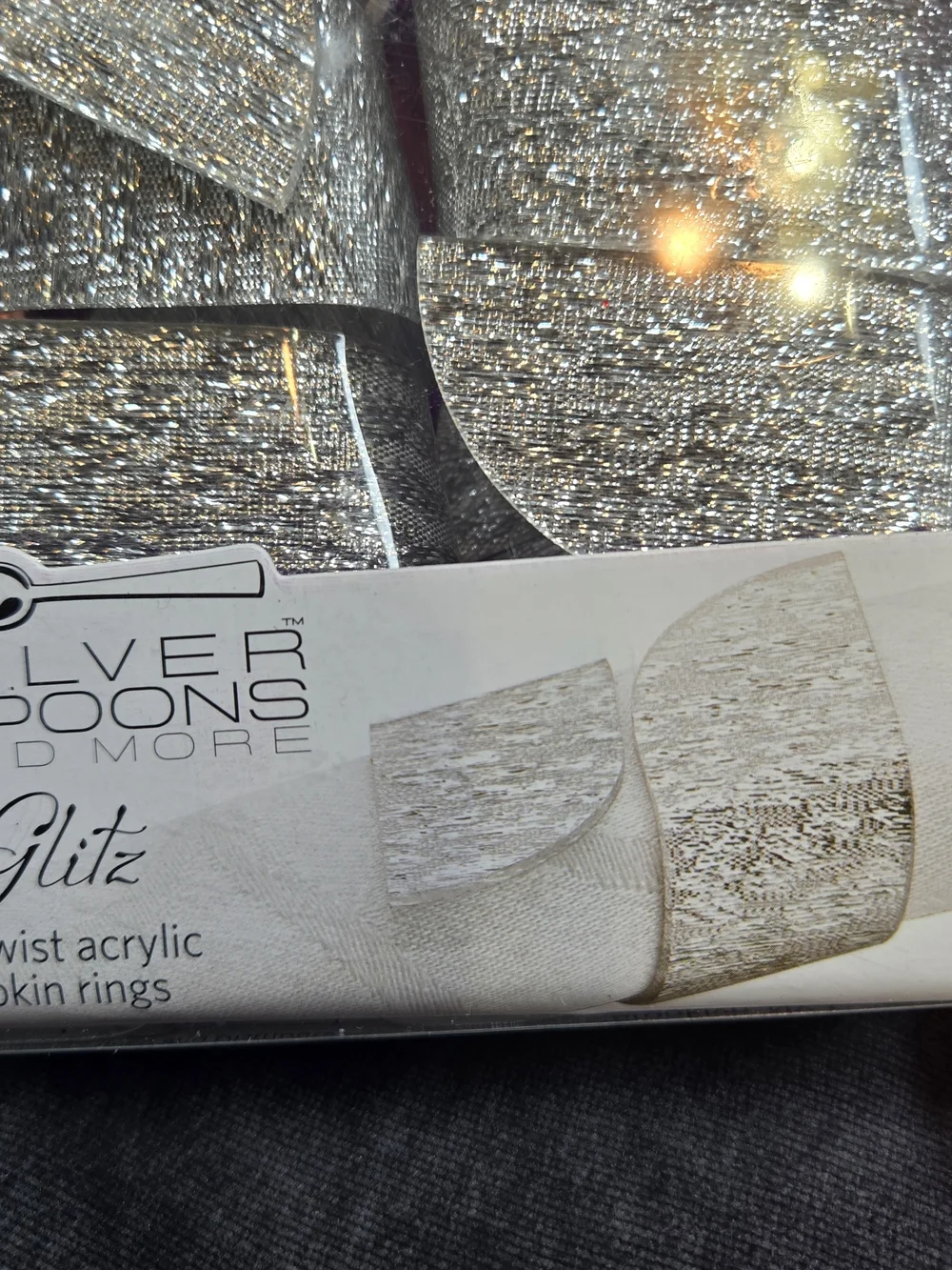 Silver Shiny And Textured Napkin Ring Set Of 24 New In Box
